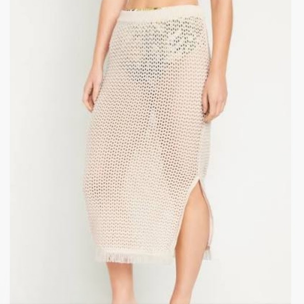 Old Navy Open-Stitch Midi Pull-on Beach Skirt